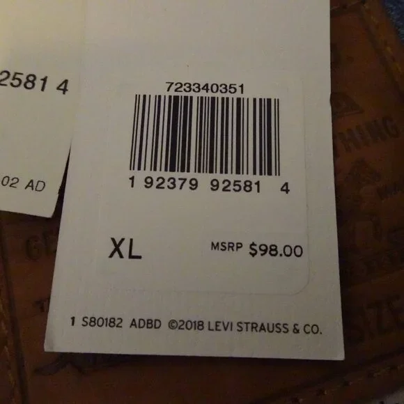 Levi's Premium Series Denim Jacket Trucker Big E Size XL Blue - Picture 7 of 9